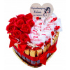 Torta MERCI Darčekový kôš Darčeková sada Deň sv. Valentína pre dievča a manželku