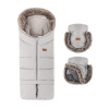PETITEMARS PETITE&MARS Set zimný fusak Arctic 4v1 + rukavice na kočík Furry Champagne Shower