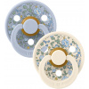 BIBS x LIBERTY Colour cumlíky z prírodného kaučuku 2ks - veľkosť 1 - Ivory / Baby Blue
