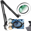 LED LAMPA S LUPOU 8X S VÝKLOPNOU SVORKOU A 3 FAREBNÝMI REŽIMAMI