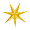 Solight LED vánoční hvězda zlatá, závěsná, časovač, 60cm, 20x LED, 2x AA