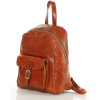 MARCO MAZZINI Camel elegantný dámsky kožený batoh