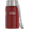 Thermos Termoska na jedlo so skladacou lyžicou a šálkou - rustic red 710 ml