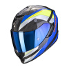Moto přilba SCORPION EXO-1400 CARBON AIR LEGIONE modro/neonově žlutá - Velikost L