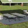 vidaXL Skládacie lehátka s taškami 2 ks Sivé 600D Oxford tkanina
