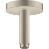 AXOR ShowerSolutions prívod zo stropu, rozeta Round, dĺžka 100 mm, kartáčovaný nikel, 26432820
