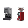 Gaggia Classic E24, grey + Eureka Mignon Specialita Smart, CR ferrari red