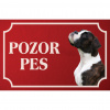 Boxer - Kovová tabuľka POZOR PES