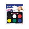 MFP farby na tvár so štetcom - 6 farieb 6300361