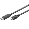 PremiumCord USB-C/male - USB 2.0 Micro-B/Male, černý, 1m (ku31cb1bk)