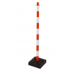 Plastový stĺpik so základňou, biela-červená, výška 90 cm
