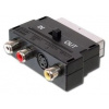 PremiumCord Adapter SCART-3x cinch + S-video s prepínačom IN / OUT
