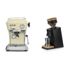 Ascaso Dream ONE, Sweet Cream + Eureka Mignon Single Dose, Black & Oak