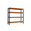 Trestles Nekonečný priemyselný regál 2200x2000x600, 4 police Farba: oranžová a modrá