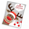 Carbotex Mikroflanelová vianočná deka Sob Rudolf 150x200 cm