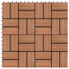 Terasové dlaždice, 11 ks, WPC, 30 x 30 cm, 1 m², farba teaková