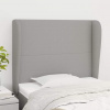 vidaXL Čelo postele so záhybmi bledosivé 93x23x118/128 cm látka