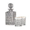 Bohemia Crystal ručne brúsený whisky set Felicie Line Gold (1 karafa + 2 whisky poháre)