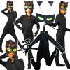 KOSTÝM ČIERNY MAČKA 98/104 Veľkosť S KOSTÝM KARNEVAL KOSTÝM PLES MAČKA