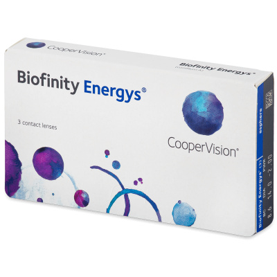 CooperVision Biofinity Energys (3 šošovky) Dioptrie: -4.75, Zakrivenie : 8.60, Priemer: 14.00