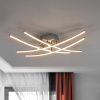 Stropné svietidlo Lindby LED Yael, chrómová farba, kov, dĺžka 67 cm - 9639008