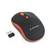 Gembird bezdrôtová optická myš MUSW-4B-03-R, 1600 DPI, USB, čierno-červená