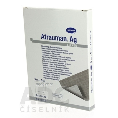 ATRAUMAN AG kompres impregnovaný, obsahuje striebro (5x5 cm) 1x3 ks, 4049500271332