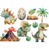 CUKROVÝ POPLATOK TORTA VYTLAČ DINOSAURY dino narodeniny sopka dekorácia a4