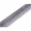 Všívacia odevná / dekoračná kožušina okrúhla šírka 3 cm šedá svetlá 1m