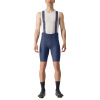 Castelli Espresso bibshort, Belgian blue Veľkosť: L Pohodlné letné cyklo kraťasy s trakmi