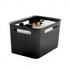 Úložný box s rúčkami BRISEN 16l, 36x26,2x21cm, čierny S vekom / Bez veka: Bez veka
