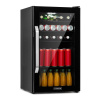 Klarstein Beersafe 3XL Onyx, chladnička, 98 l, 4 police, panoramatické sklenené dvierka (HEA13-Beersafe3XL-E)