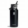 Hydro Flask Široká termofľaša s náustkom 32 OZ Wide Flex Straw Cap 946 ml, black
