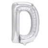 Party Fóliový balón písmeno D strieborný 40 cm