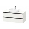 Duravit Ketho.2 Umývadlová skrinka s výrezom, 57x120x55 cm, 2 zásuvky, matná biela K24897018180000