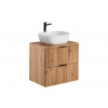 ArtCom Kúpeľňová skrinka s umývadlom a doskou ADEL Oak DU60/1 | 60 cm