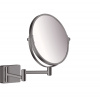 Hansgrohe AddStoris - Kozmetické zrkadlo Ø188 mm, kartáčovaný čierny chróm 41791340