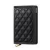 Kožená peňaženka na karty SECRID PREMIUM Slimwallet Emboss Diamond Black čierna