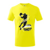 Basketball - jump shot - Tričko detské bavlnené - 134 cm/8 rokov ( Citrónová )