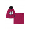 Detská čiapka a šál komín Karl Lagerfeld Z31011.56.58 ružová 56/58