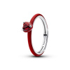PANDORA prsten Červené srdce s čakrou 54 193088C05-54