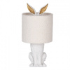 Clayre & Eef Biela antik stolná lampa v tvare králika Rabbi - Ø 20*43 cm E27/ma* 1*60W - Clayre & Eef