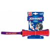 GiGwi Johnny Stick odolný pískacie aport 20 cm červeno/purpurový