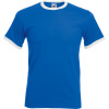 Fruit of the Loom Tričko Ringer T, racerback, krátký rukáv, pánské COT16116865105-royal blue/ 2XL Modrá/bílá