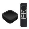 AppleMix Kryt pre Apple TV 4. / 5. generácie + kryt ovládača - silikónový - čierny