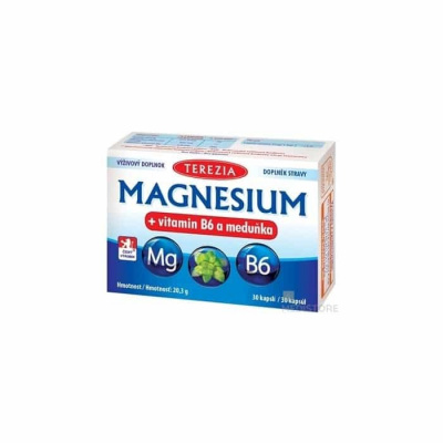 TEREZIA MAGNESIUM + vitamin B6 a meduňka cps 1x30 ks