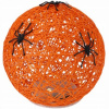 DEKORATÍVNA GUĽA S LED PAVÚKOM 15 CM HALLOWEEN ORANŽOVÁ