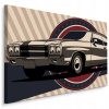 Obraz z plátna vzorov Muscle Car v retro štýle 90x60 (Obraz z plátna vzorov Muscle Car v retro štýle 90x60)