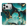 Flip pouzdro iSaprio - Apple iPhone 17 Pro - Blue Flowers 02 s kapsičkami na karty (Flipové knížkové pouzdro, obal, kryt iSaprio s přihrádkami na karty a motivem)