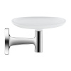 DURAVIT Starck T miska na mydlo s držiakom, sklo matné/chróm, 0099331000